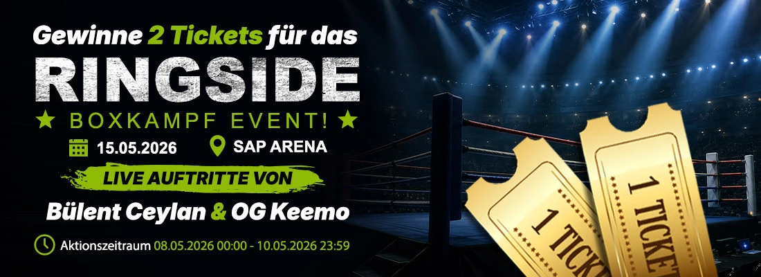 Gewinne Tickets für das Ringside Boxkampf Event in der SAP Arena in Mannheim!