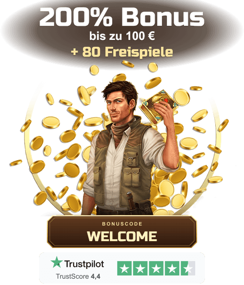 Book of Dead 200% + 80 Freispiele Landingpage Offer